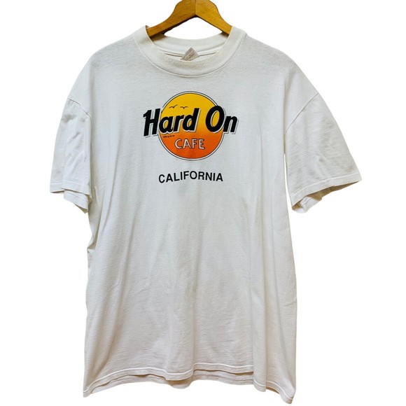 Vintage Hard On Cafe California Graphic T-Shirt Single Stitch Made in USA XL - Picture 1 of 7